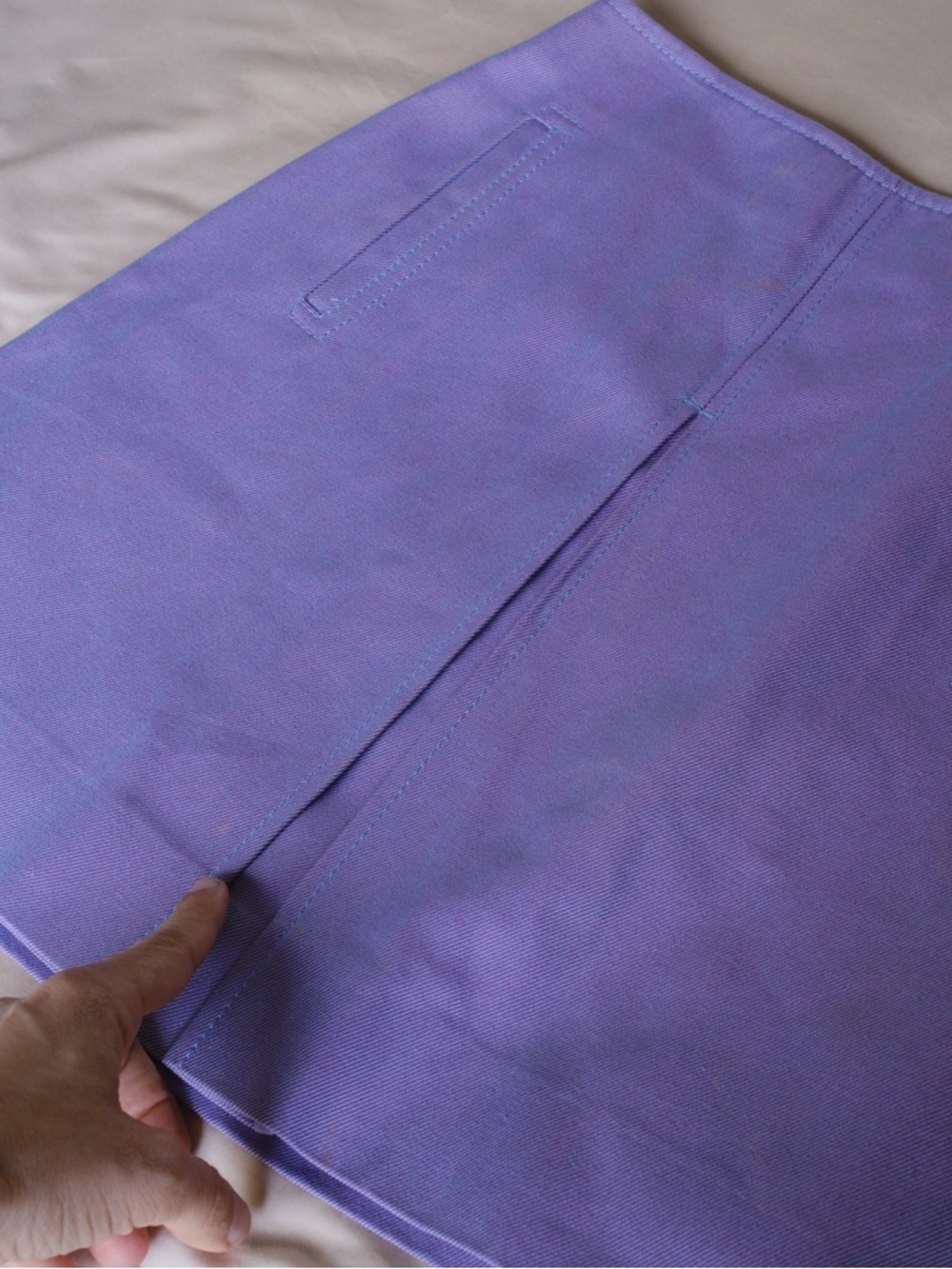 Acne Studios Karola Light Reactive Purple Cotton Twill Mini Skirt Size 32 - Picture 7 of 11